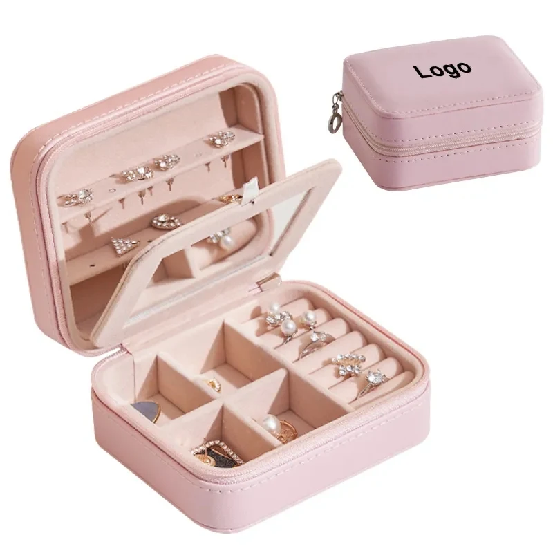 Travel Jewelry Case with Mirror for Women 1
