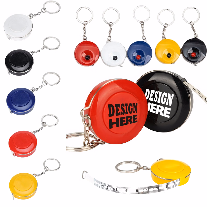 Compact Keychain with Measuring Tape