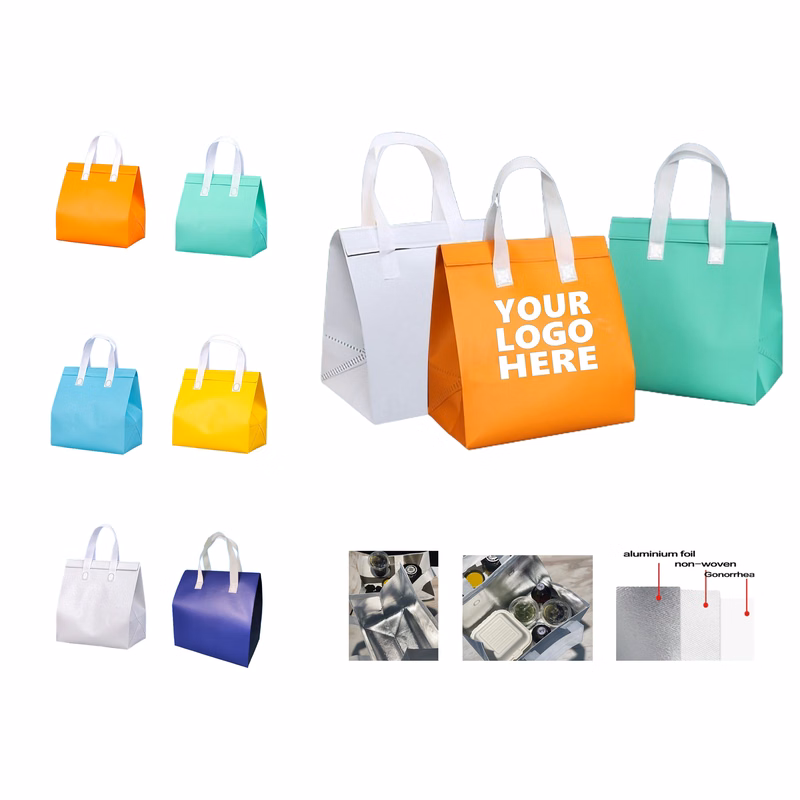 MOQ50 Laminated Waterproof Cooler Insulated Tote Bag