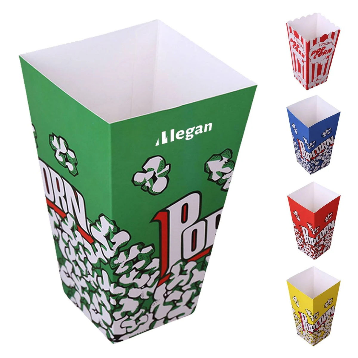Square Disposable Food Folding Popcorn Paper Box 1