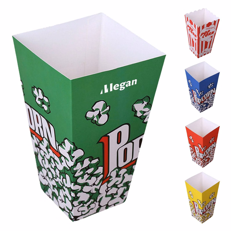 Square Disposable Food Folding Popcorn Paper Box