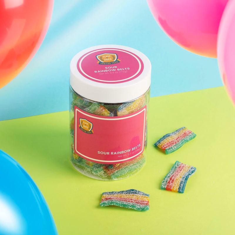 Sour Rainbow Belts: Large Jar