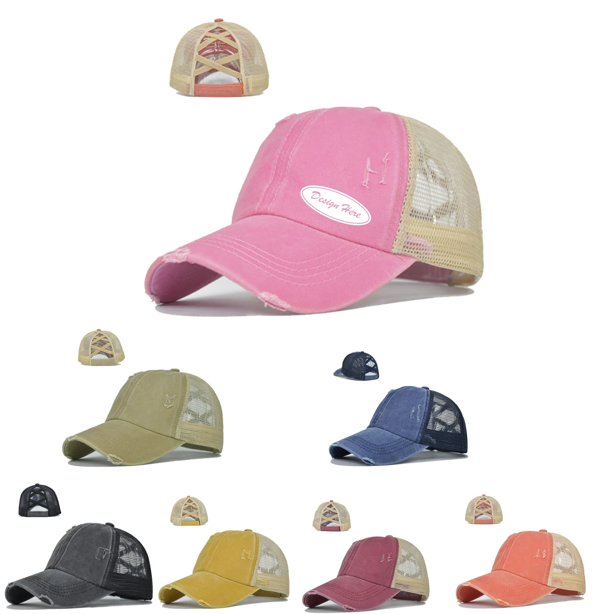 Adjustable Ponytail Hat with Soft, Lightweight Fabric 1