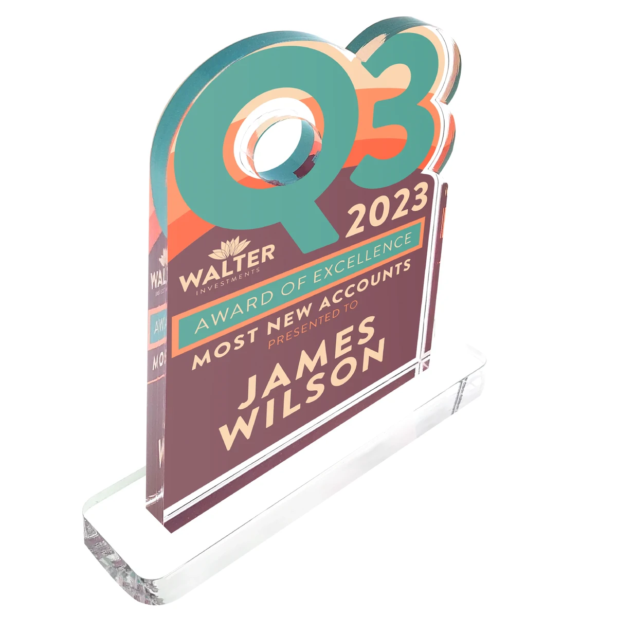 1/2" Custom Ultra Vivid Color Acrylic Awards 1