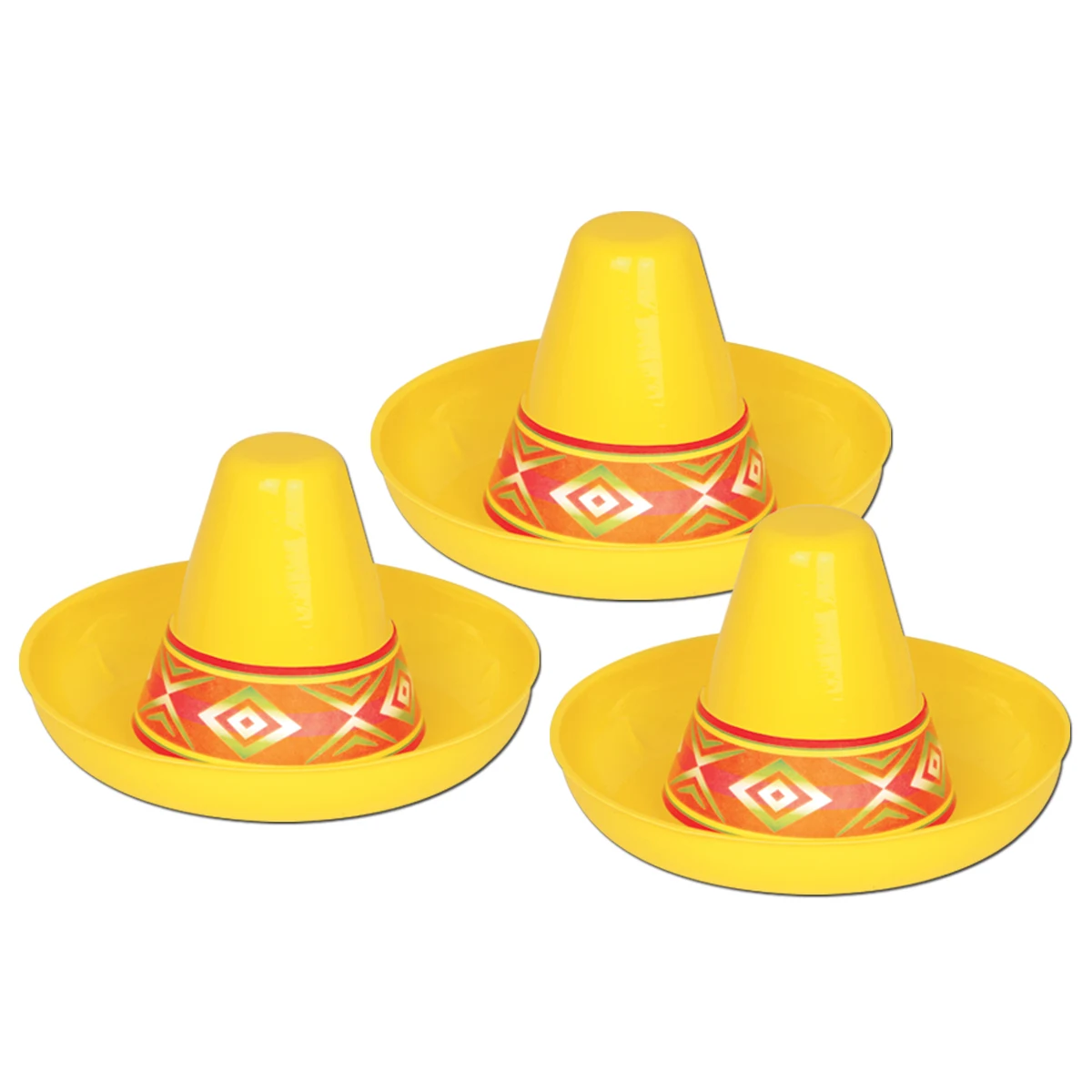 Miniature Yellow Plastic Sombrero 1