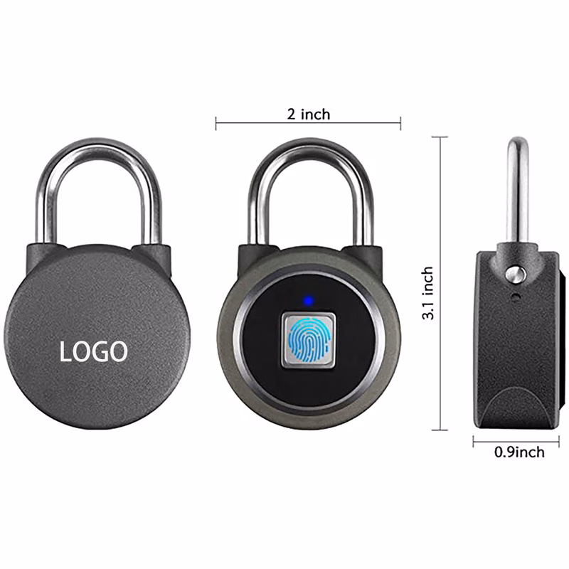 Water Resistant Fingerprint Padlock Suitable for Gym/Sports/ Bike/School/Locker/Storage