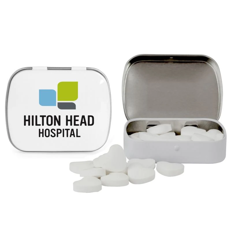 Domed Tin with Heart Shaped Mints 1