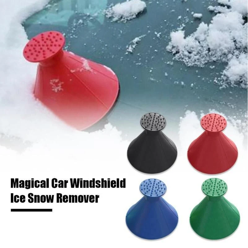 Mini Hand Funnel Cone Winter Snow Car Ice Plastic Scraper 1