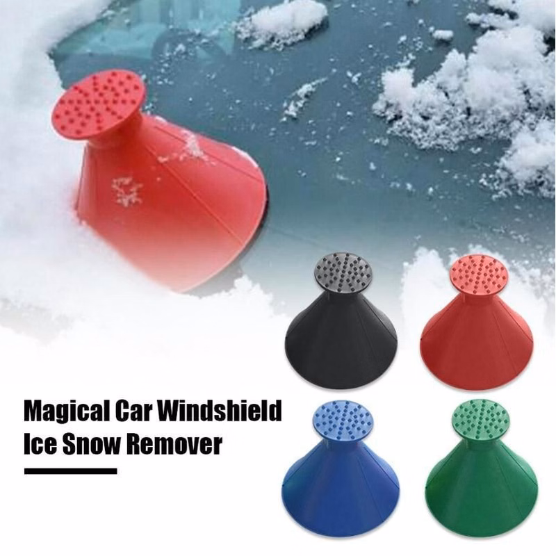 Mini Hand Funnel Cone Winter Snow Car Ice Plastic Scraper