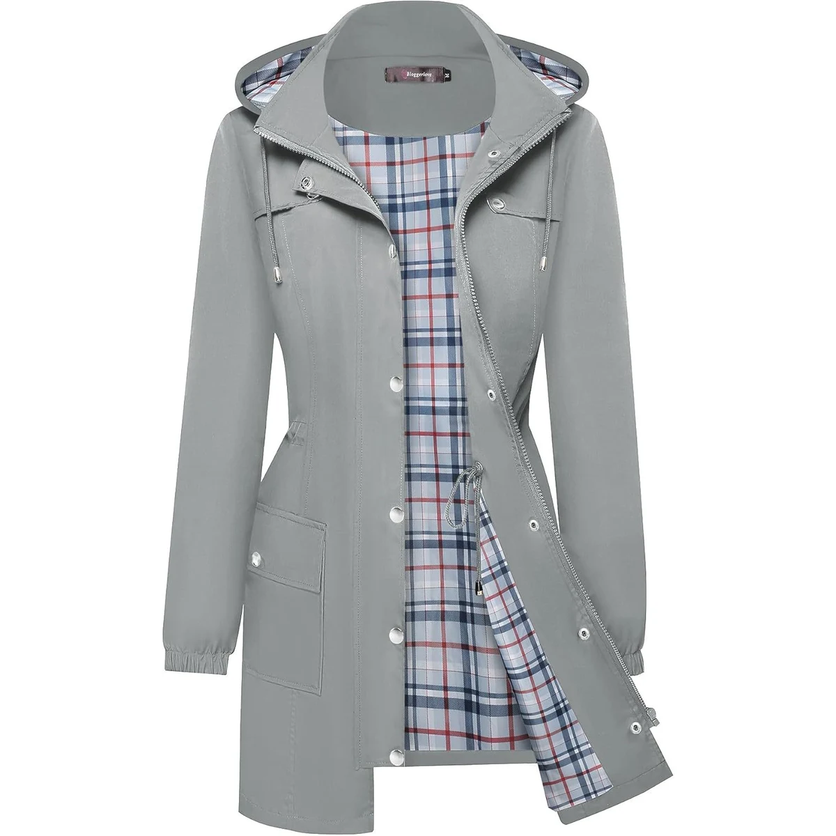 Women's Long Hooded Rain Jacket 1
