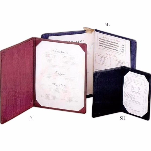 Leather menu cover