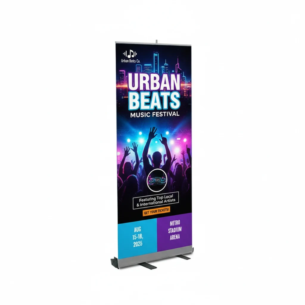 33"W x 80"H Monza™ Fx Retractable Banner Stand Kit, Vinyl 1