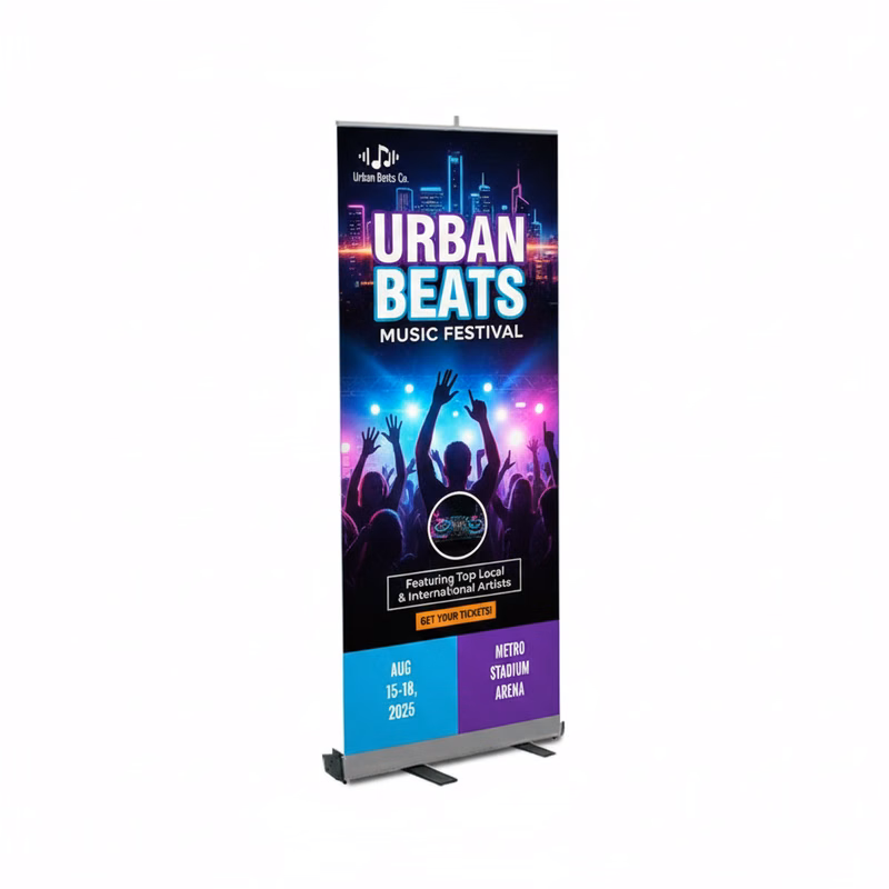 33"W x 80"H Monza™ Fx Retractable Banner Stand Kit, Vinyl