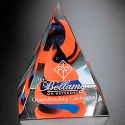 Swirl Pyramid - Red/Blue