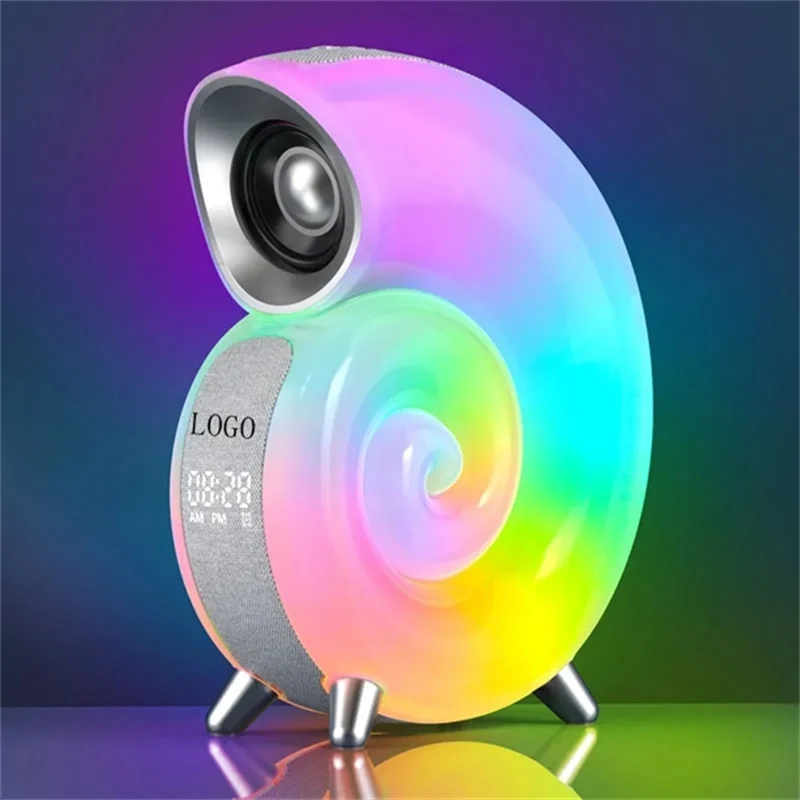 Conch Bluetooth Speaker with Led Light 16M APP Lamp Clock 1