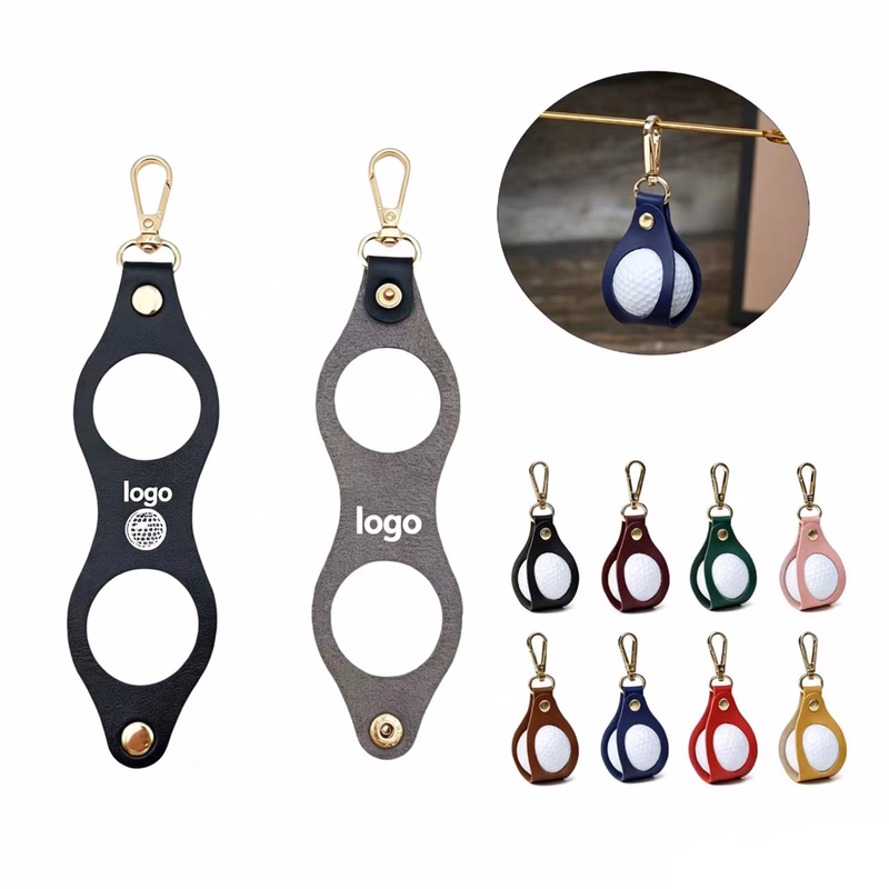 Waist Clip Leather Golf Ball Holder