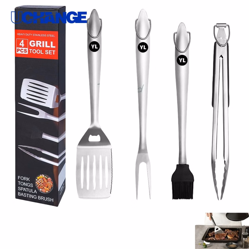 4pc Barbecue Accessory Set for Outdoors