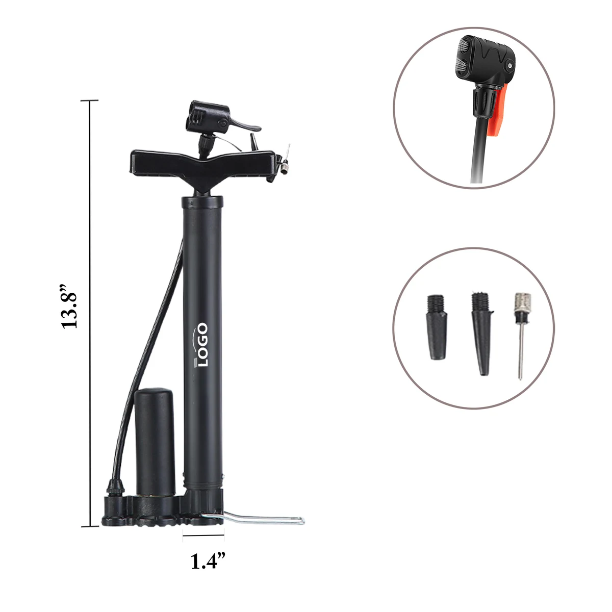 MOQ50 High Pressure Multi-Use Bike Ball Pump 1