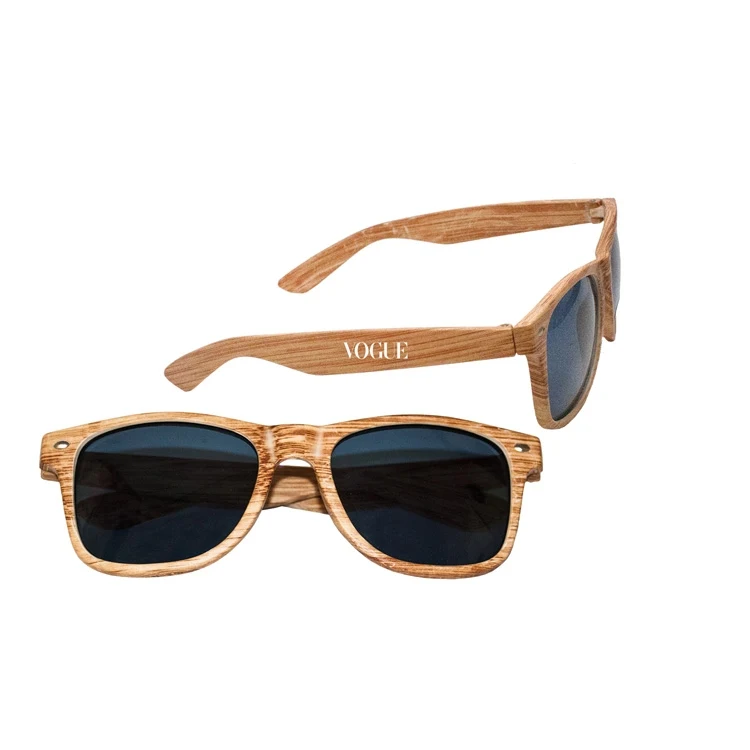 Faux Wood Frame Sunglasses 1