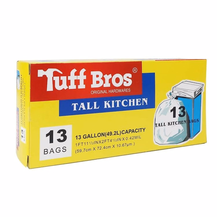 Tuff Bros Tall Kitchen Bags - 13 Gallon 0.42 mil