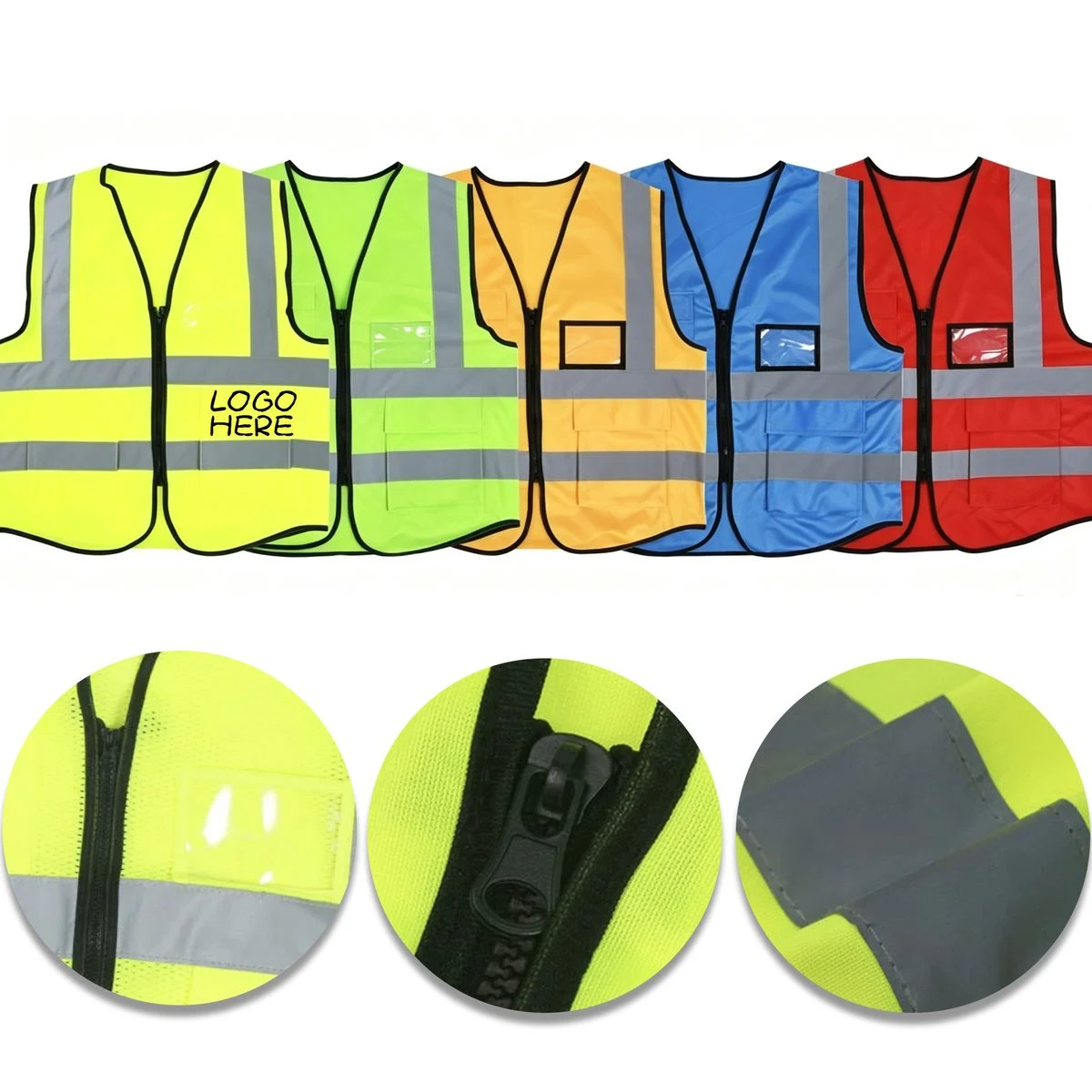Reflective Safety Vest With 4 Pockets 1