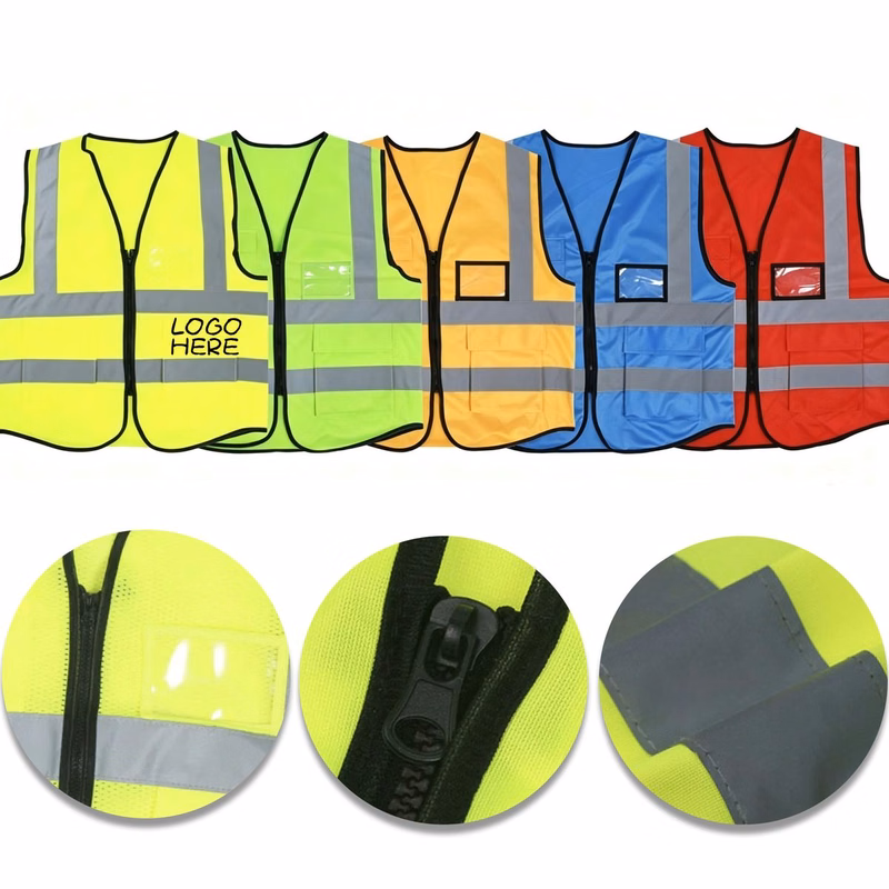 Reflective Safety Vest With 4 Pockets