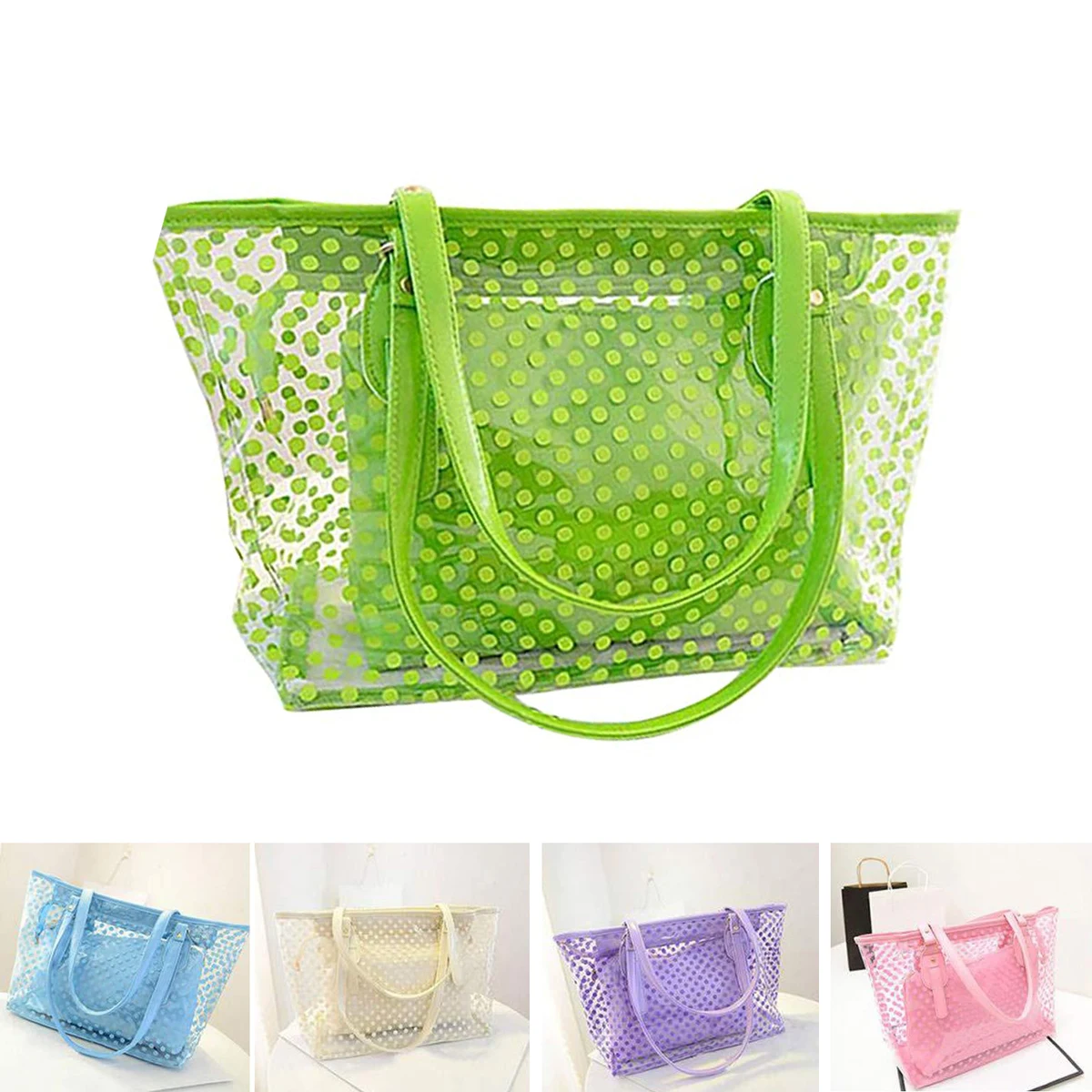 Large Candy Color Clear Shoulder Bag 1