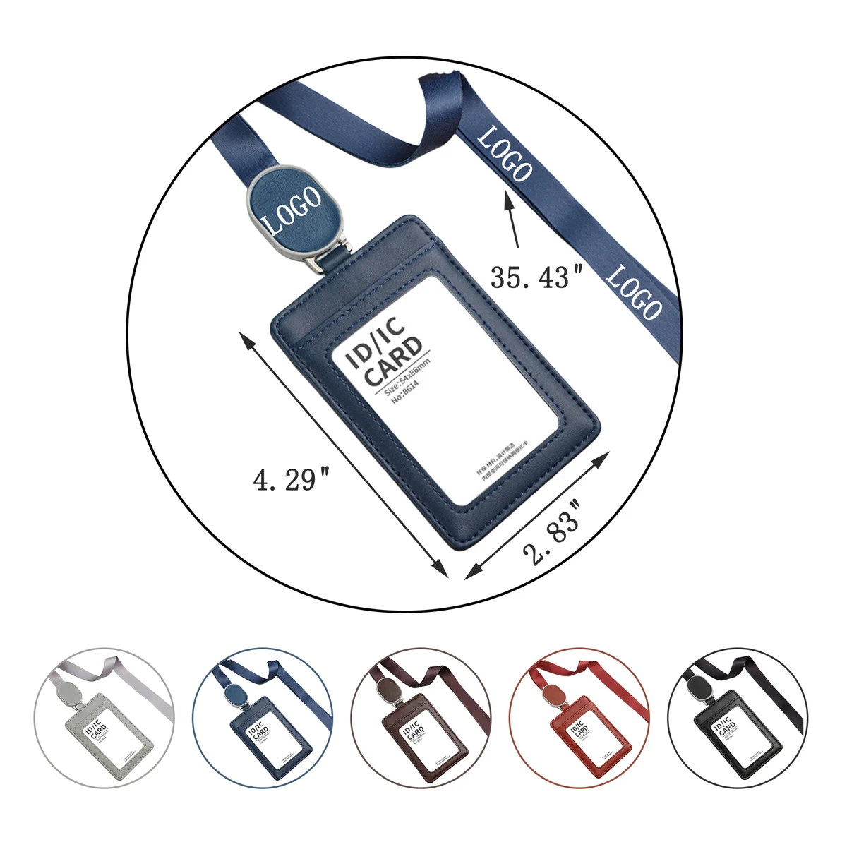 Multicolor Leather ID Card Holder 1