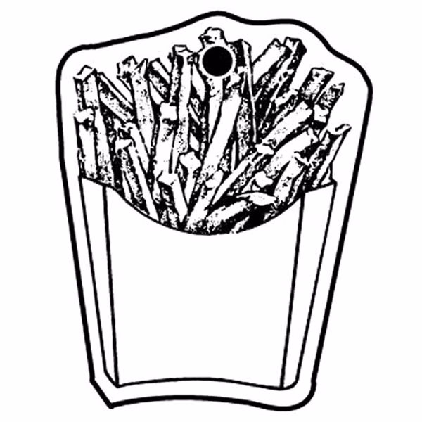 French Fries Key Tag - Spot Color