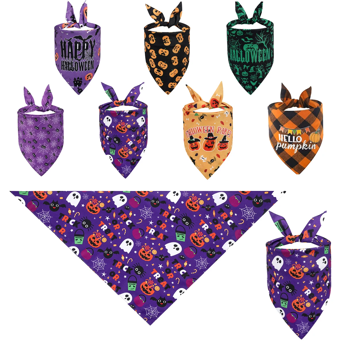 MOQ 50 Printed Festive Dog Bandana 1