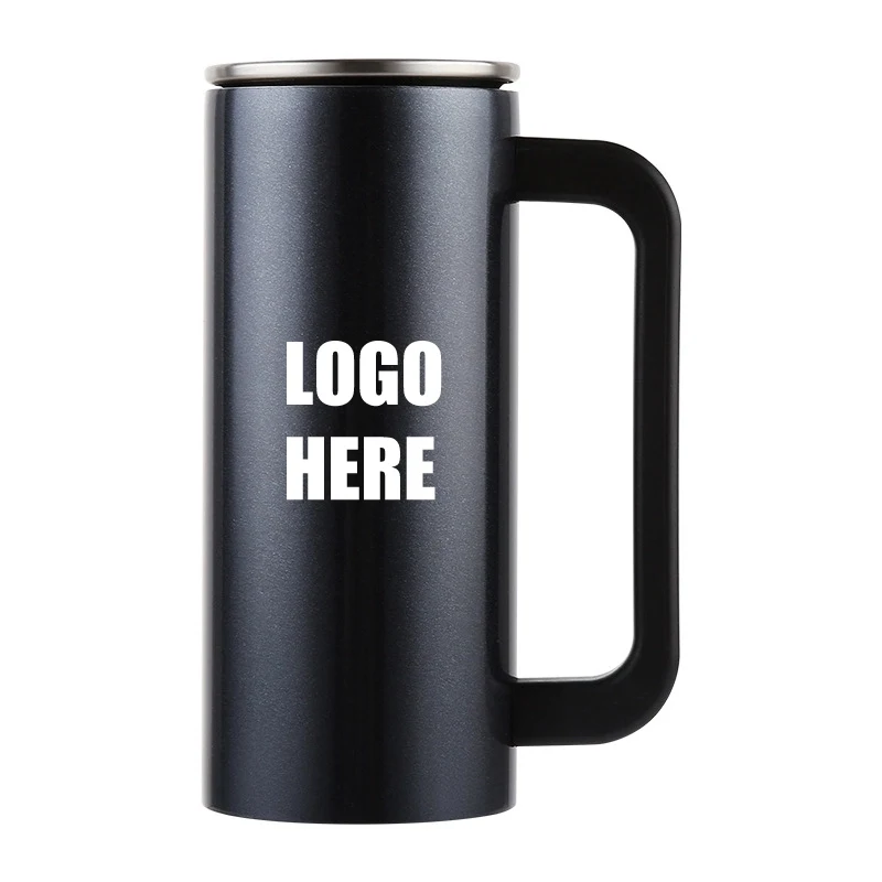 Custom 12 oz Stainless Steel Coffee Tumbler With Handle 1