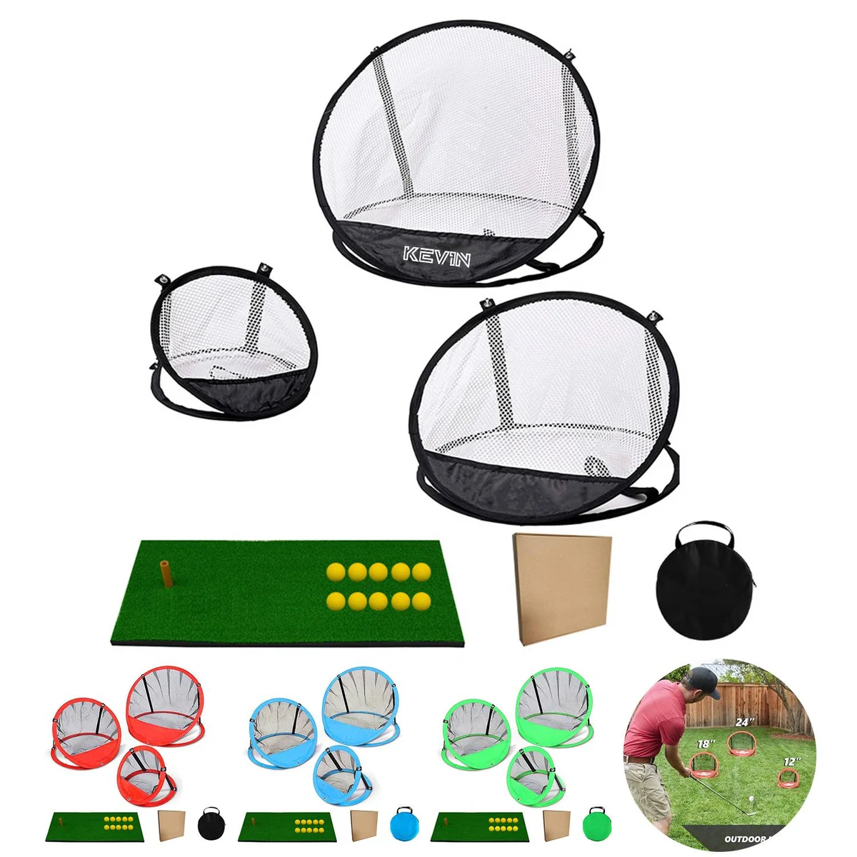 3 IN 1 Golf Chipping Net Golfng Target Accessories 1