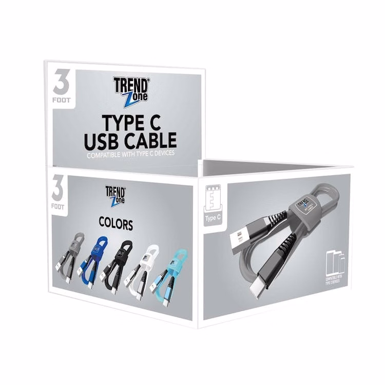 Type C USB Cable - 3 Feet Assorted