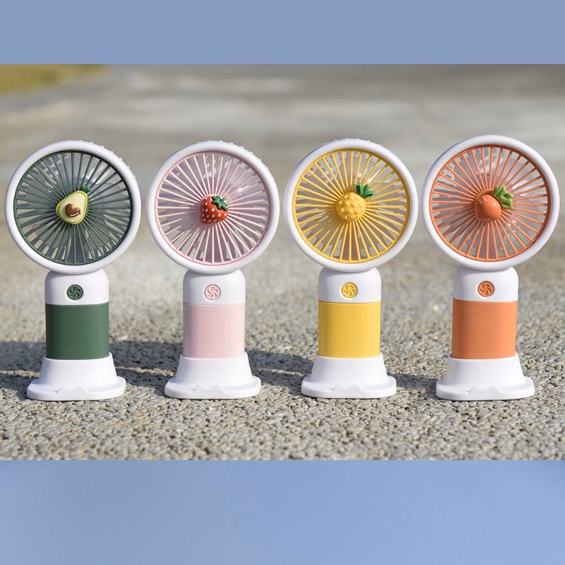 Portable Cartoon Fruit Rechargeable Usb Desk Fan