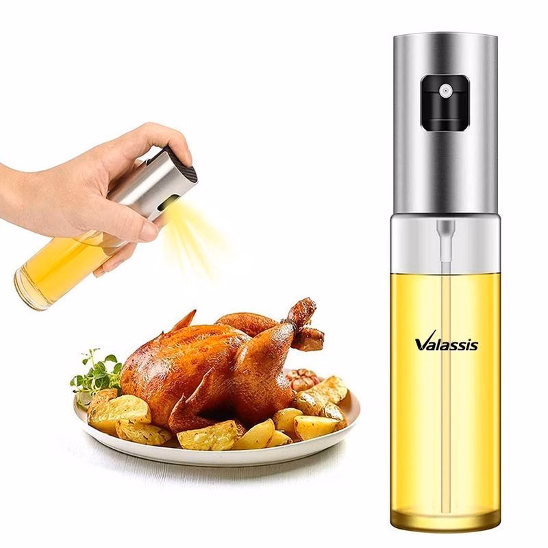 Stainless Steel Nozzle Glass Oil Cruet