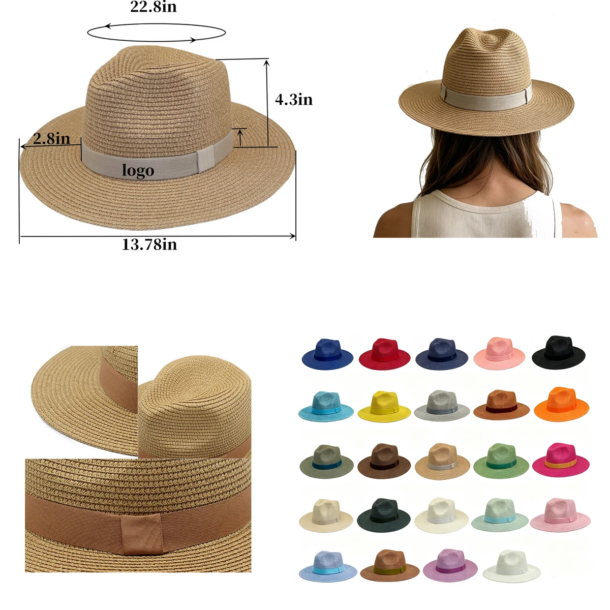Wide Brim UV Protection Straw Hat 1