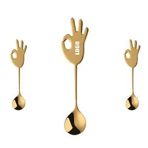 Stainless Steel Creative Spoon OK Gesture Design 1