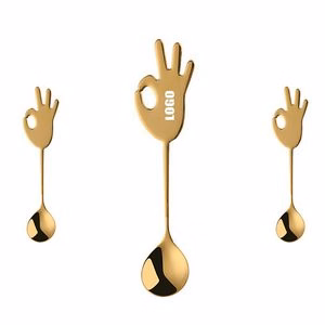 Stainless Steel Creative Spoon OK Gesture Design