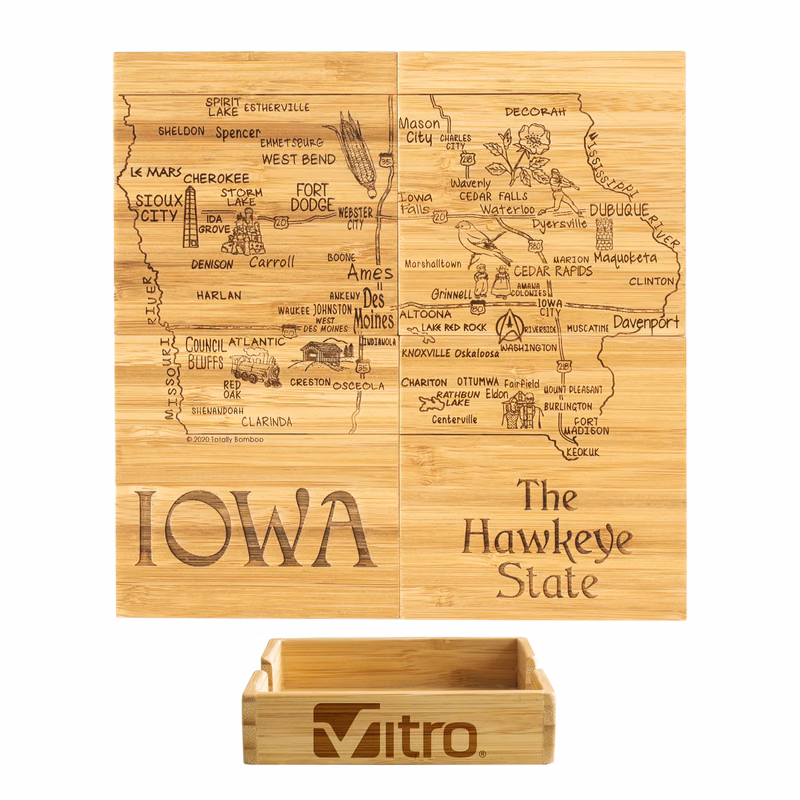 Iowa Puzzle Coaster Set