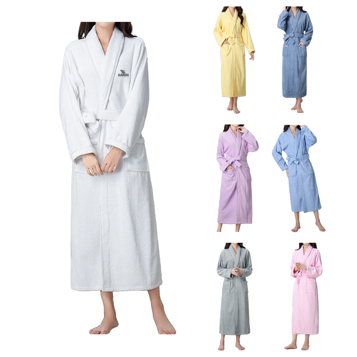 Turkish Signature Shawl Collar Robe 1