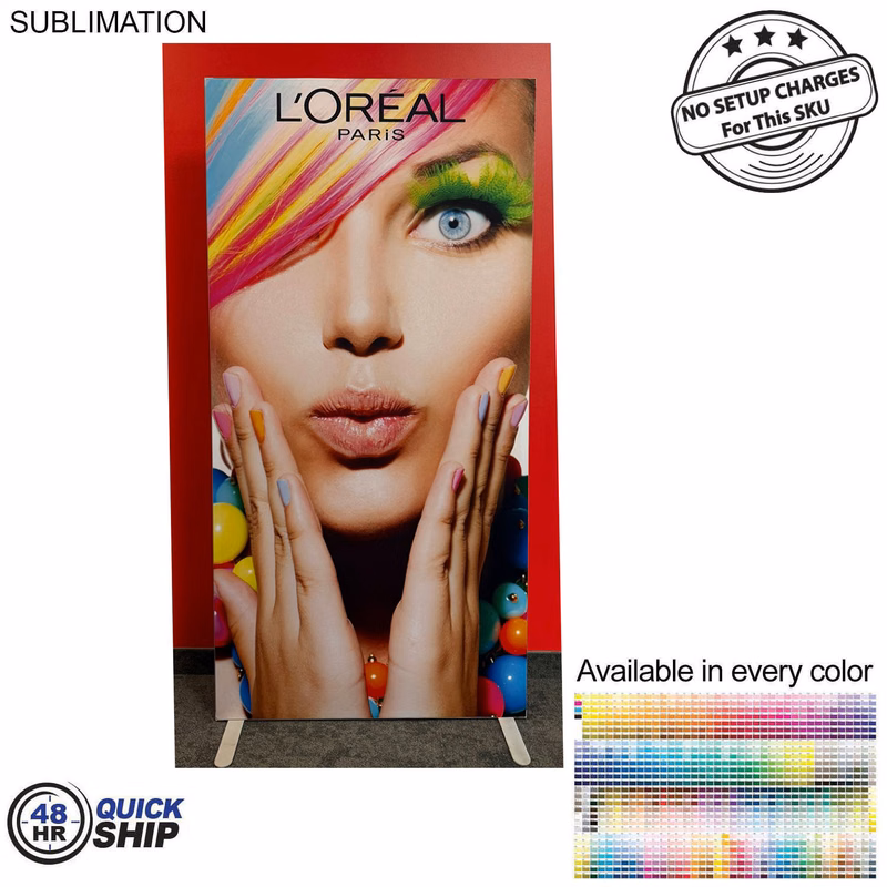 48Hr Quick Ship - SEG Fabric Banner Stand, 40" x 80", NO SETUP CHARGE