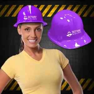 Purple Plastic Construction Hat 1