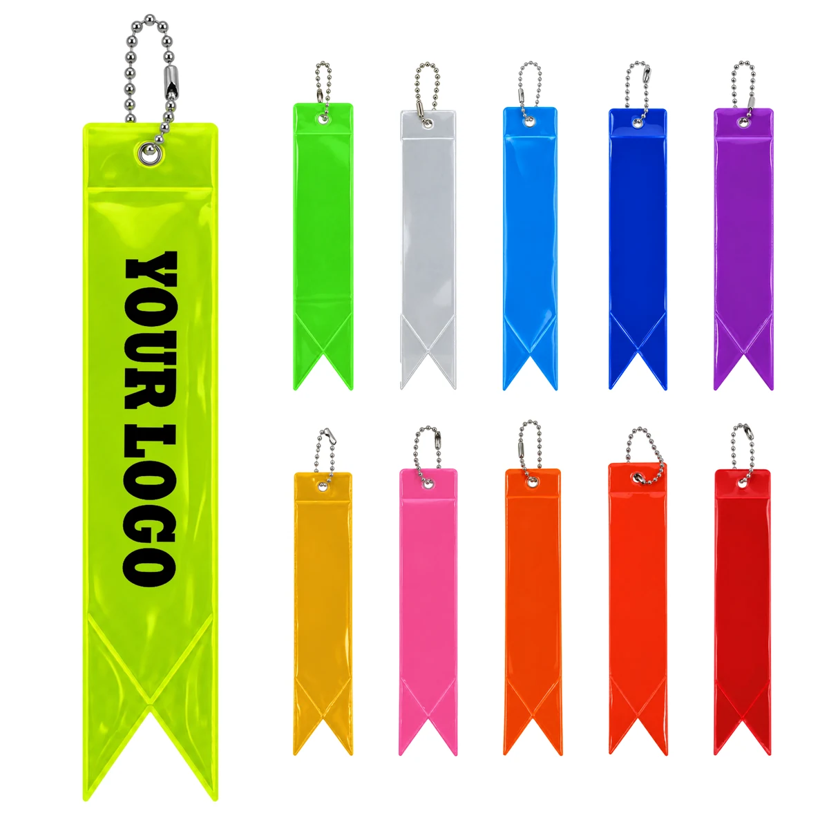 Reflective Backpack Safety Tag With Ball Chain 1