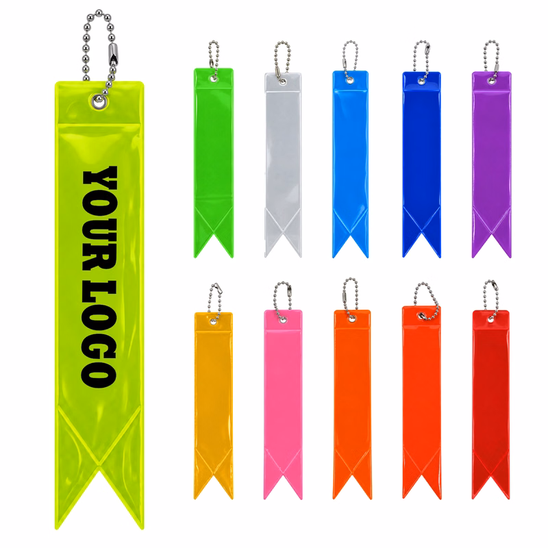 Reflective Backpack Safety Tag With Ball Chain
