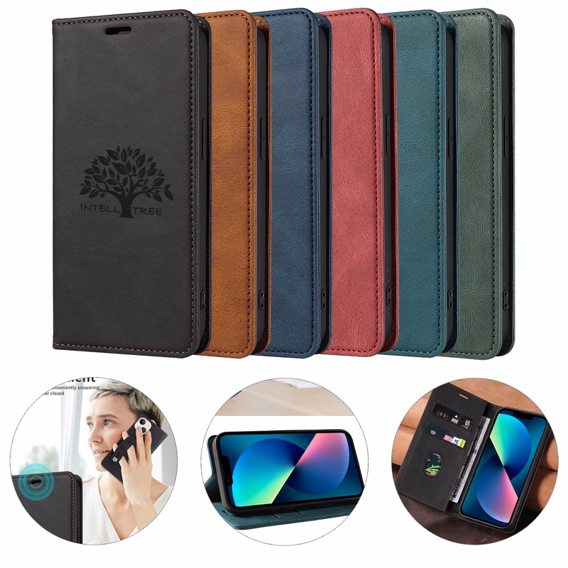 PU Leather Flip Wallet Phone Case