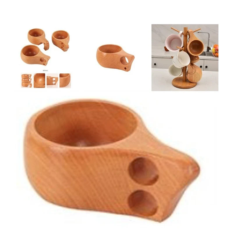 5.41 Oz Portable Wood Coffee Mug 1