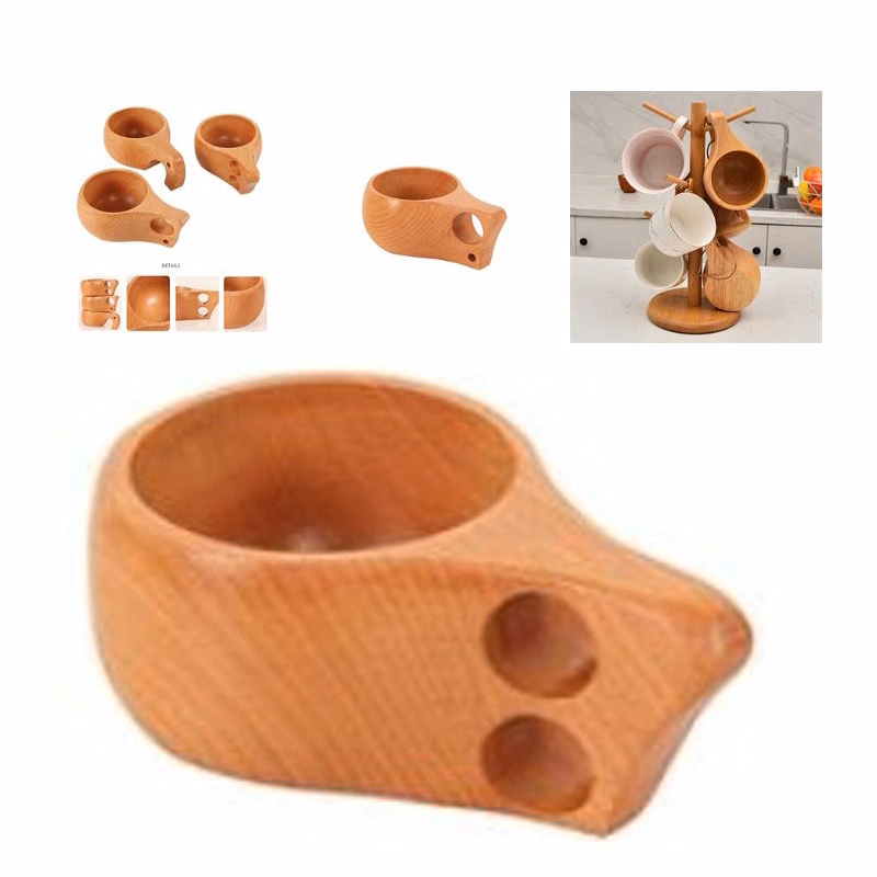 5.41 Oz Portable Wood Coffee Mug