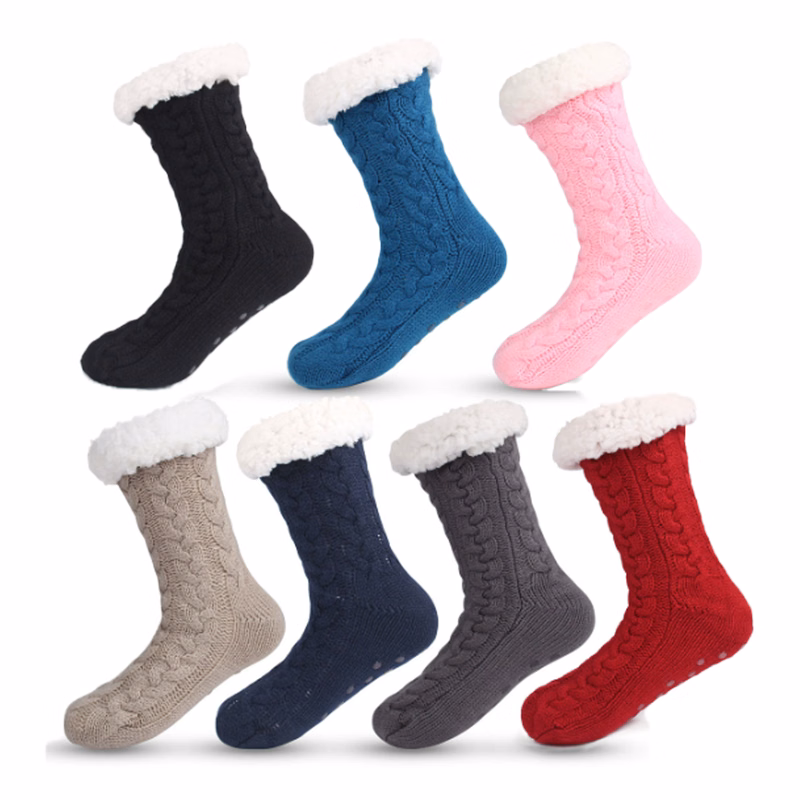 Autumn-Winter Fleece Christmas Anti-Slip Floor Socks