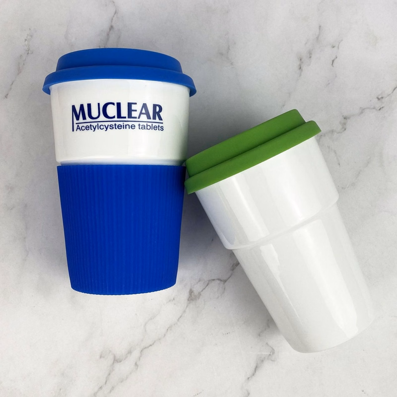 Ceramic Coffee Mug with Silicone lid