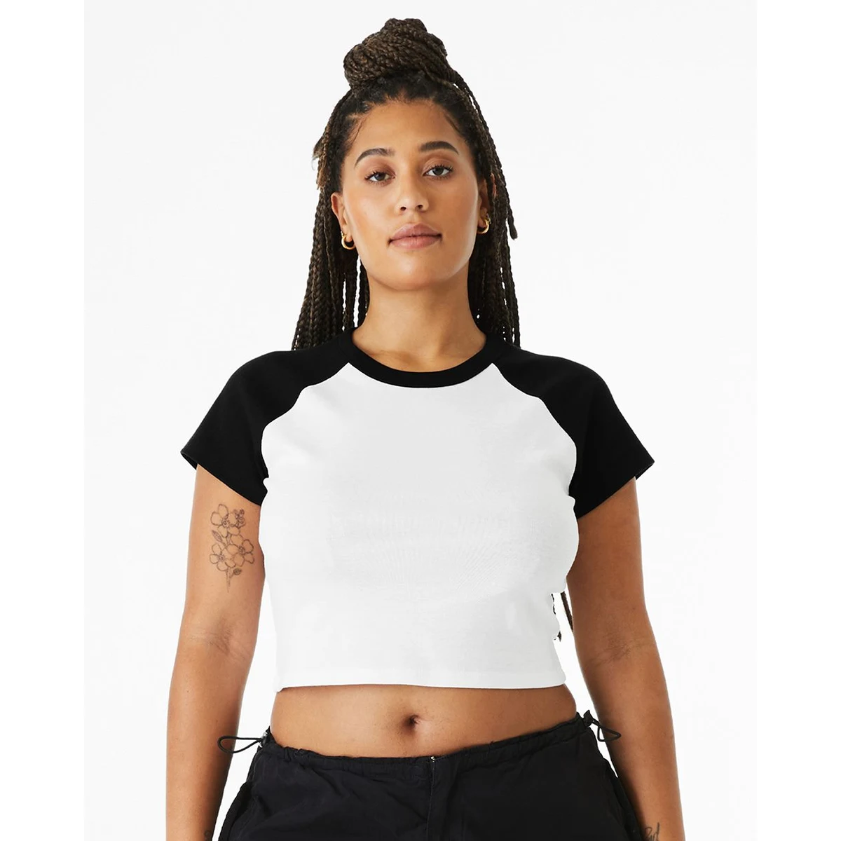 Women's Micro Rib Raglan Baby Tee - 1201 1